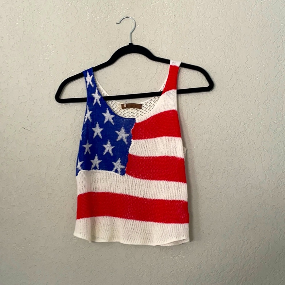 Knit flag top